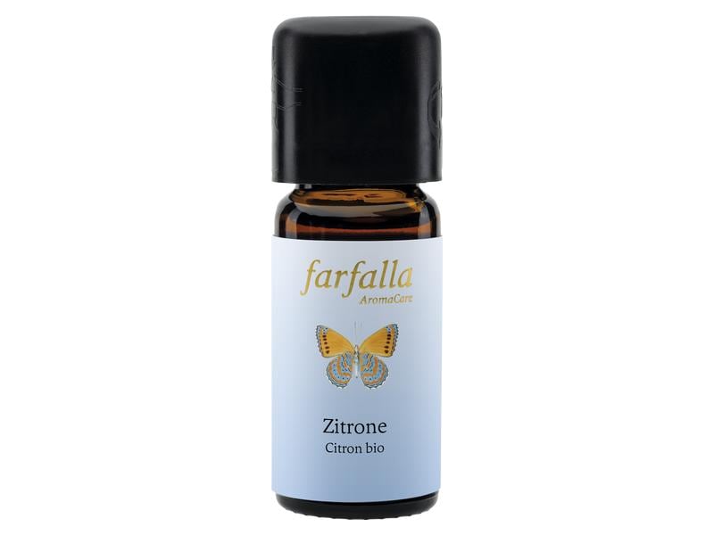 Farfalla Ätherisches Öl Zitrone bio 10 ml Aromaöl mit herbem, klarem Duft der Zitrone