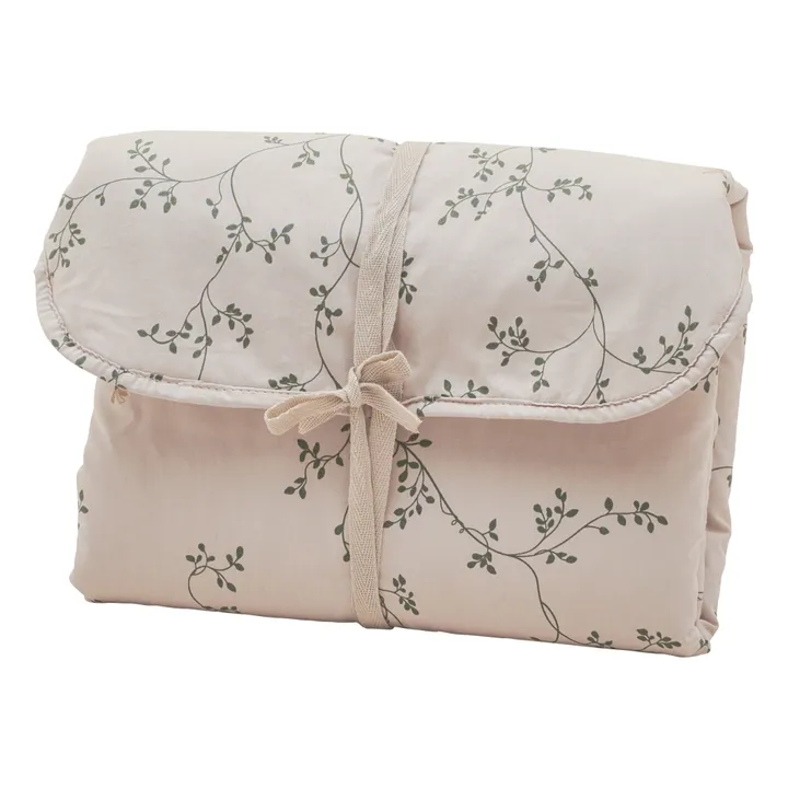 garbo&friends Matelas à langer de voyage Botany en percale de coton | Vert