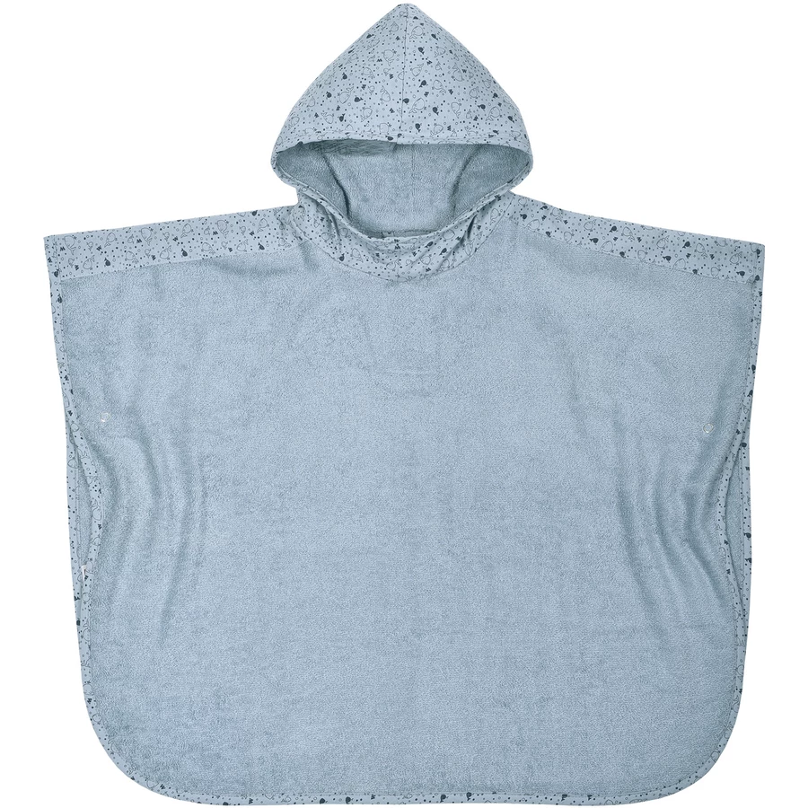 WÖRNER SÜDFROTTIER Badeponcho Wal stahlblau 60 x 75 cm