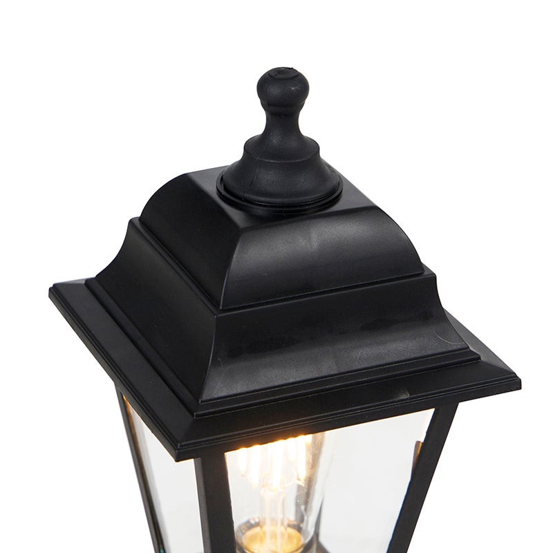 Klassieke zwarte buitenpaal 44 cm IP44 - Capital
