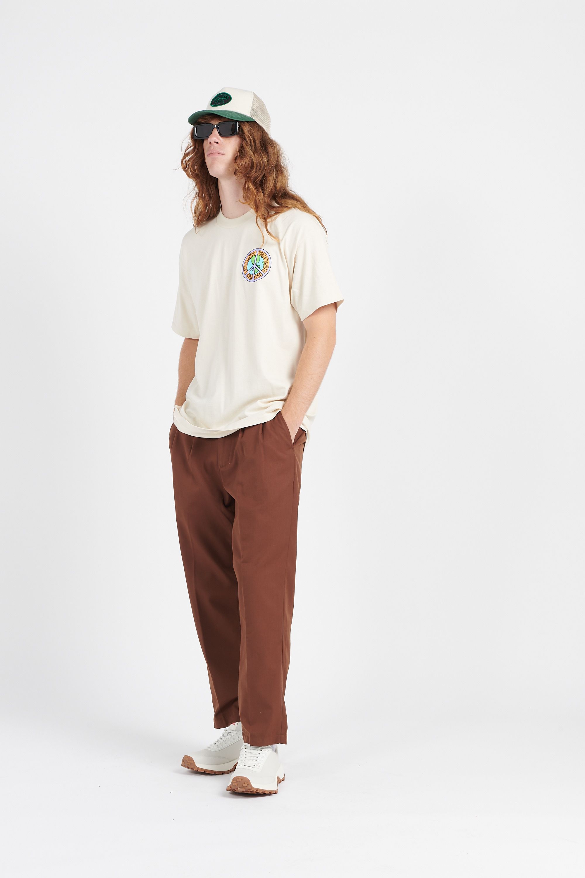OBEY T-shirt PEACE & UNIT CRM Beige