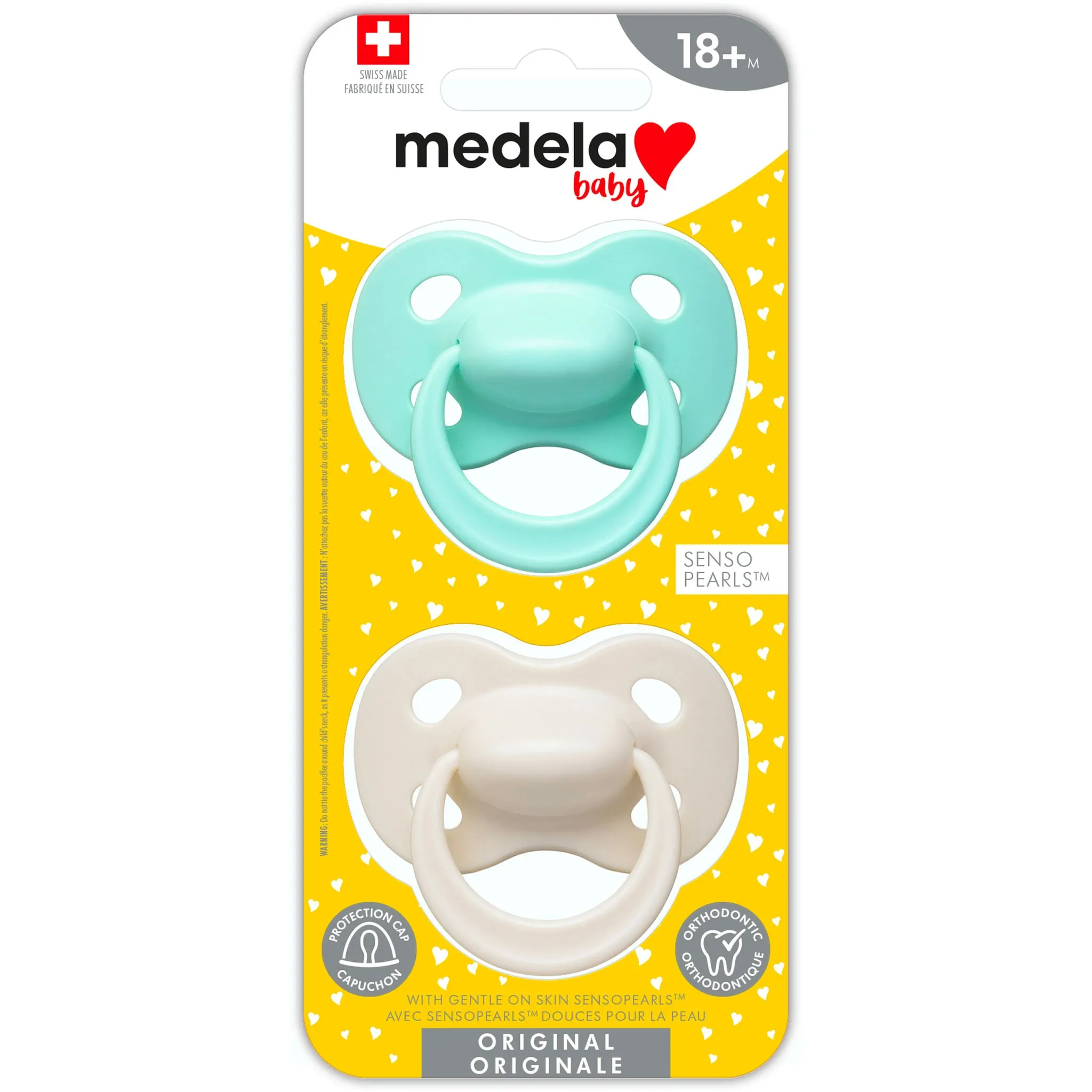 Medela Suce Orthodontique (2) 18mois et plus - Aqua  Beige