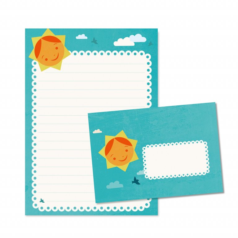 Monimari Briefpapier Set Recyclingpapier