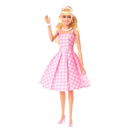 Barbie Signature The Movie, Margot Robbie als Barbie Puppe zum Film im rosa-weißen Karo-Kleid