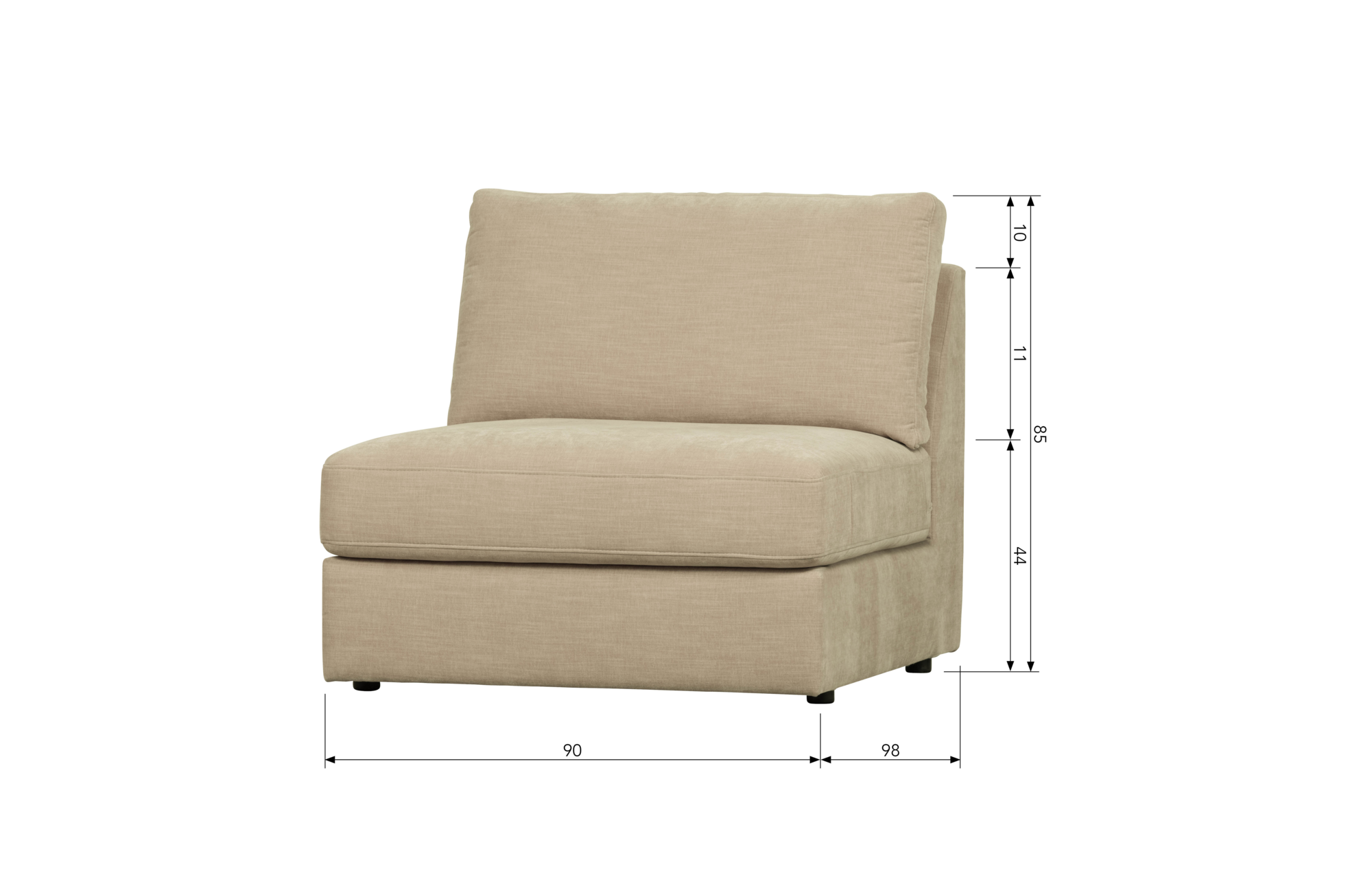 vtwonen 1-zits element Family zonder arm Family 1-zits Element Zonder Arm - Zand