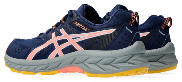 Chaussures de Trail Running Enfant Asics Pre Venture 9 GS Bleu Rose