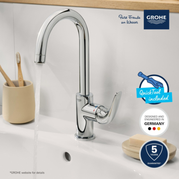Grohe Wastafelmengkraan Swift L-size  met Waste Chroom