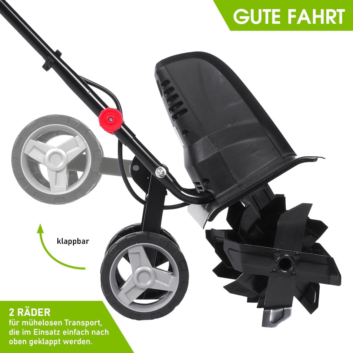 BRAST Motorhacke Gartenfräse Elektro | 1050-1800 Watt | 36-45cm Arbeitsbreite | 4 Modelle | Schutzblech Antiblockierkupplung & Sicherheitsschalter | für kleine bis große Grundstücke | BRE-AF 1800