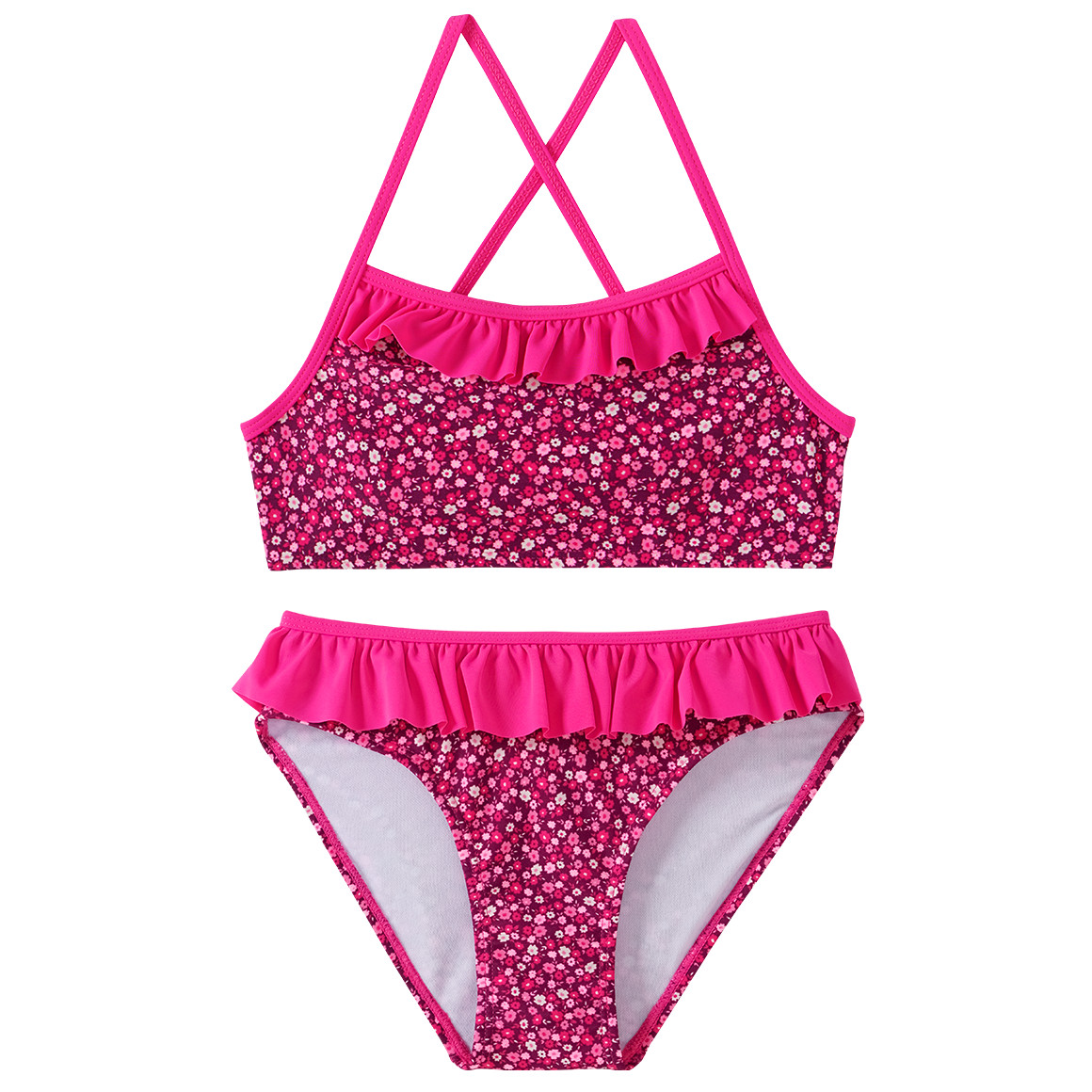 Topolino Mädchen Bikini im Millefleur-Dessin pink / rosa / lila