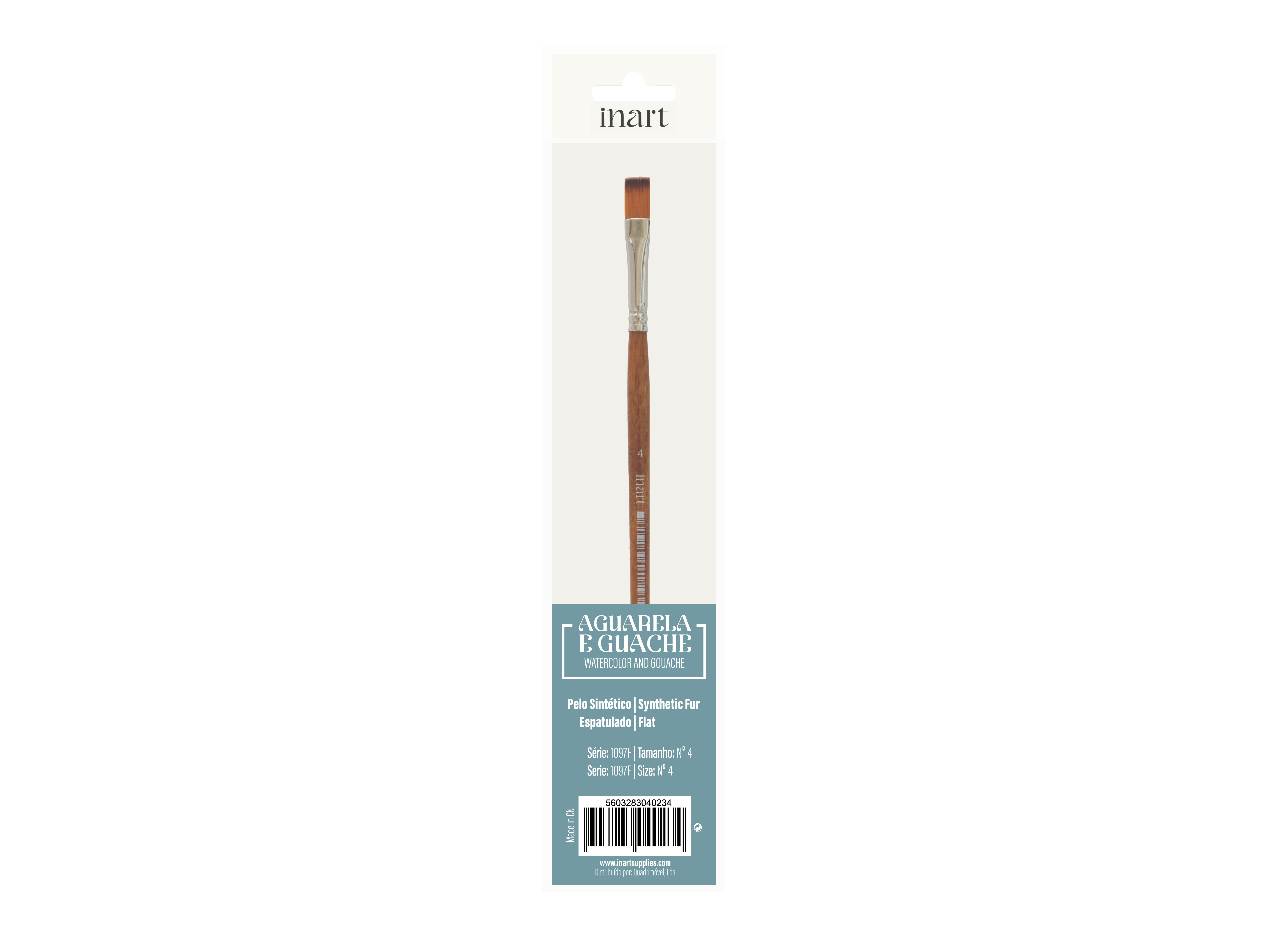 PINCEL SINTETICO INART ESPATULADO Nº4