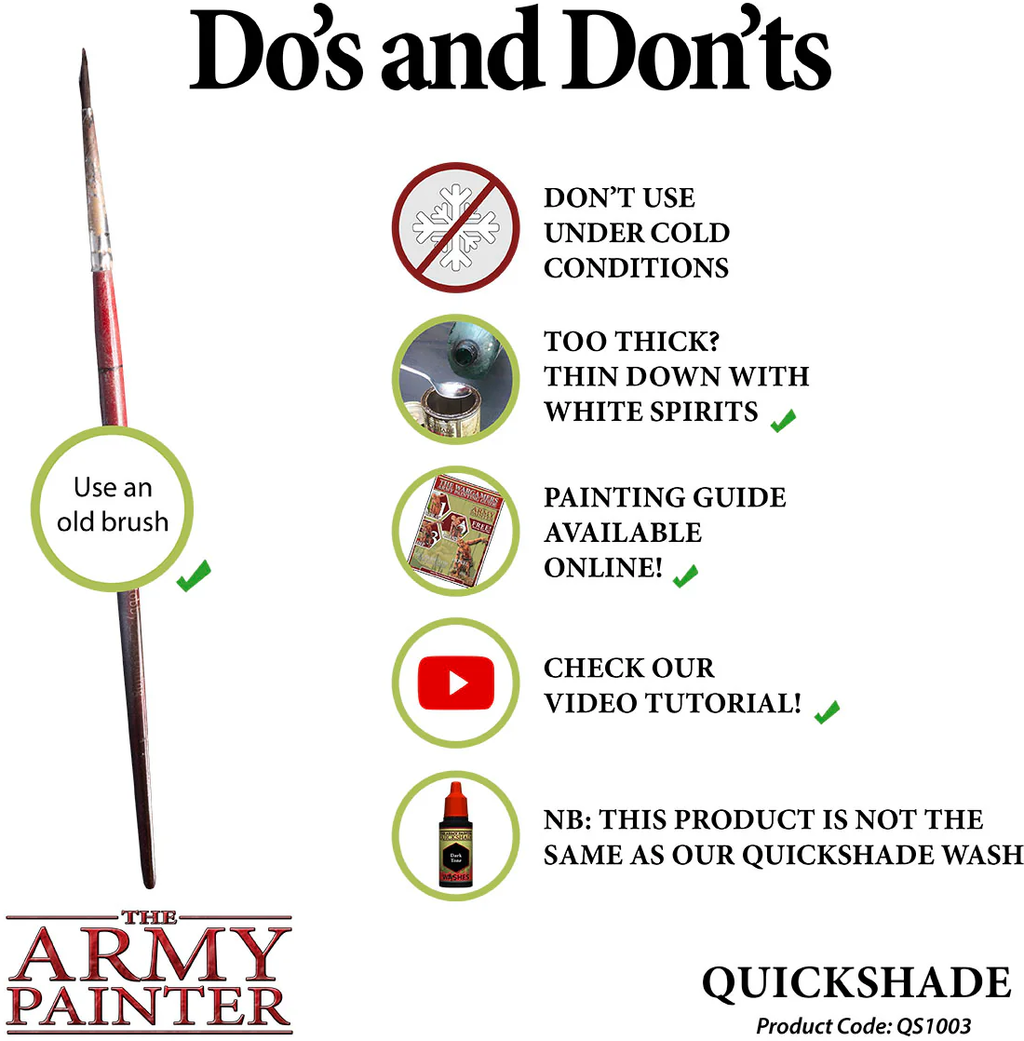 The Army Painter  Quickshade Dip, Dark Tone    Der schnelle Weg zu meisterhaften Schattierungen