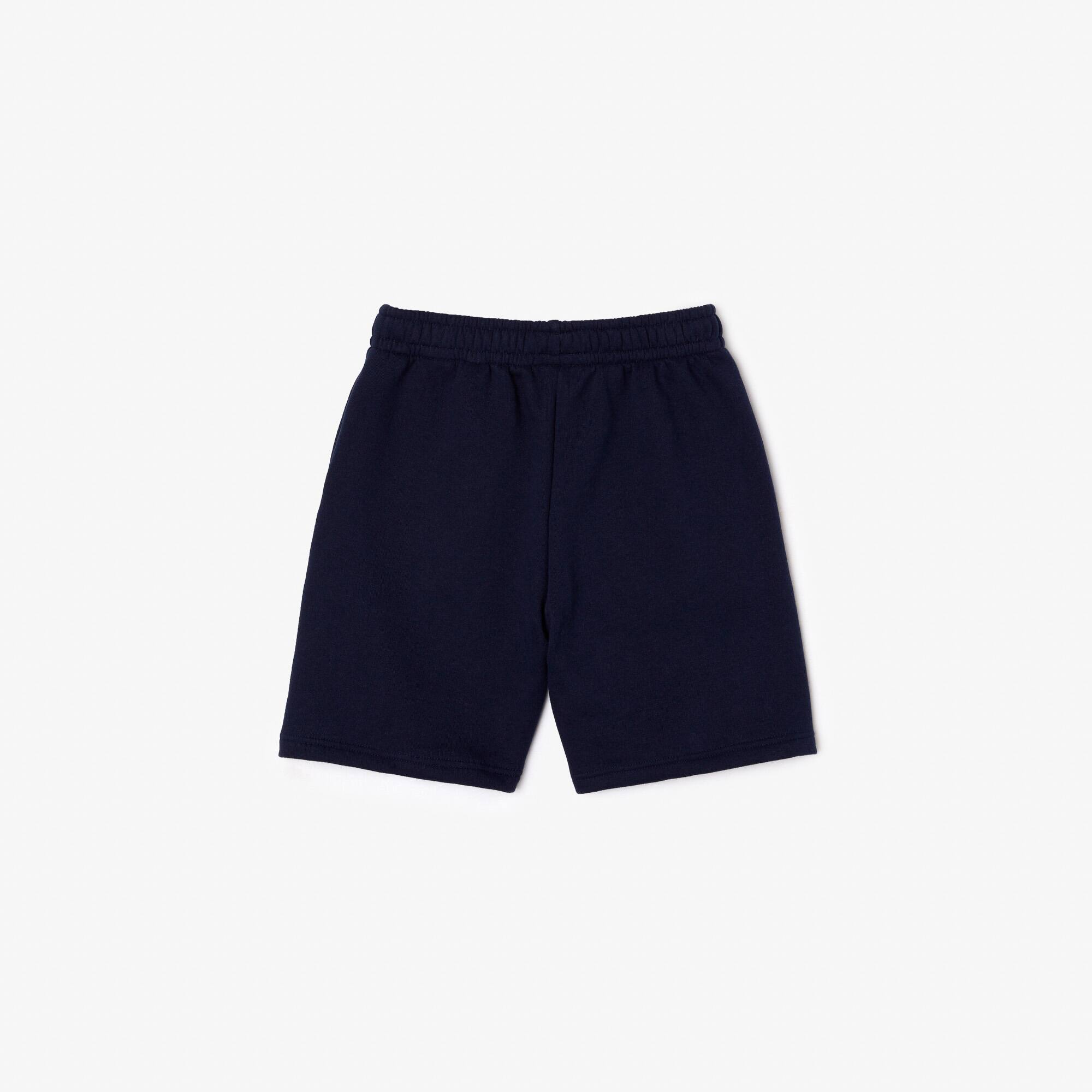 Short enfant Lacoste en molleton gratté de coton biologique Pantalons & Shorts - Bleu - Lacoste - Enfant