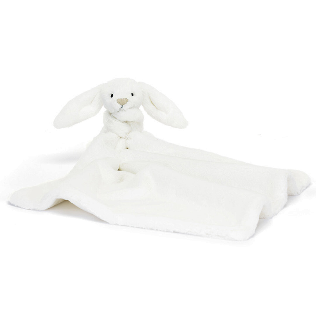 jellycat knuffeldoek bashful konijn luxe - white - 34 cm
