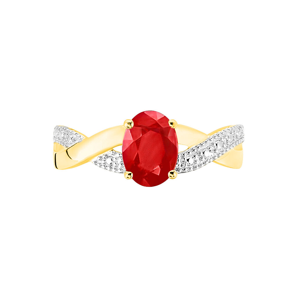 Bague Candice Or Jaune Rubis