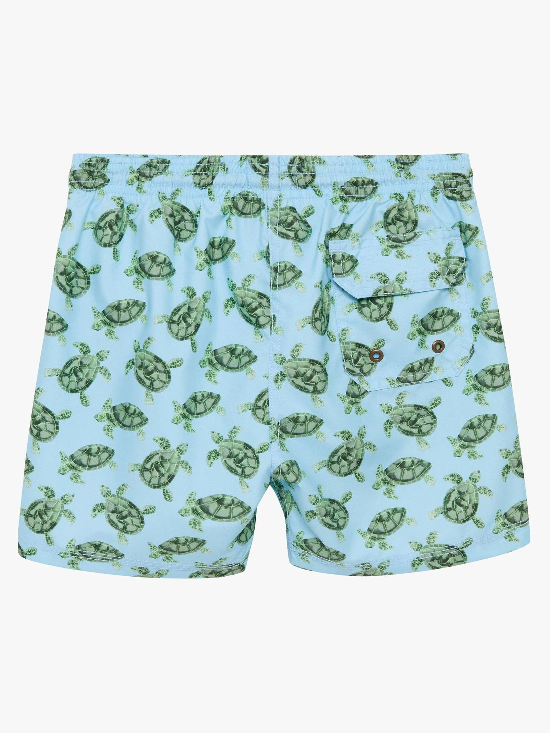 Trotters London - Blauwe zwemshort met schildpadprint