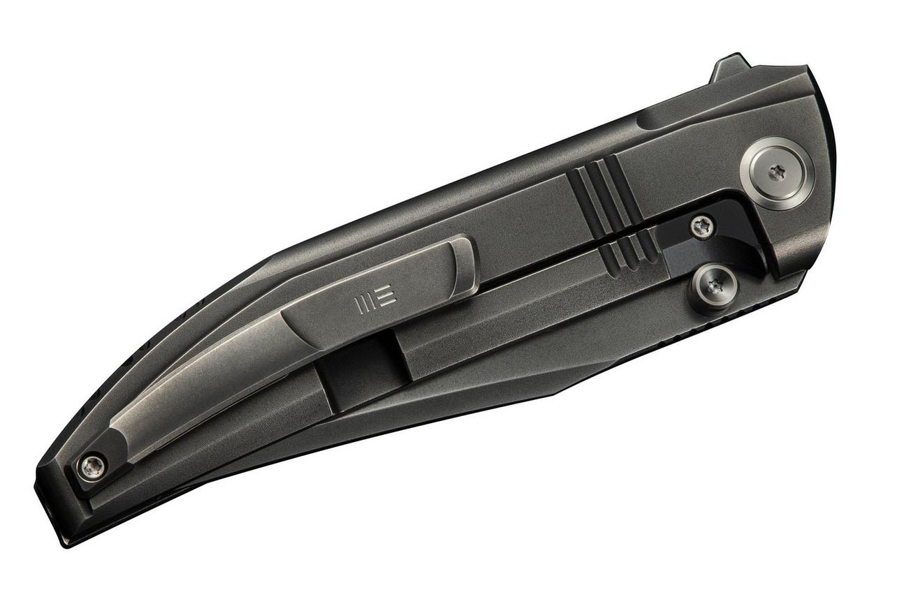 WE Knife Ezinta WE22041-3 Polished Gray Böhler M390, Polished Grey Titanium, zakmes