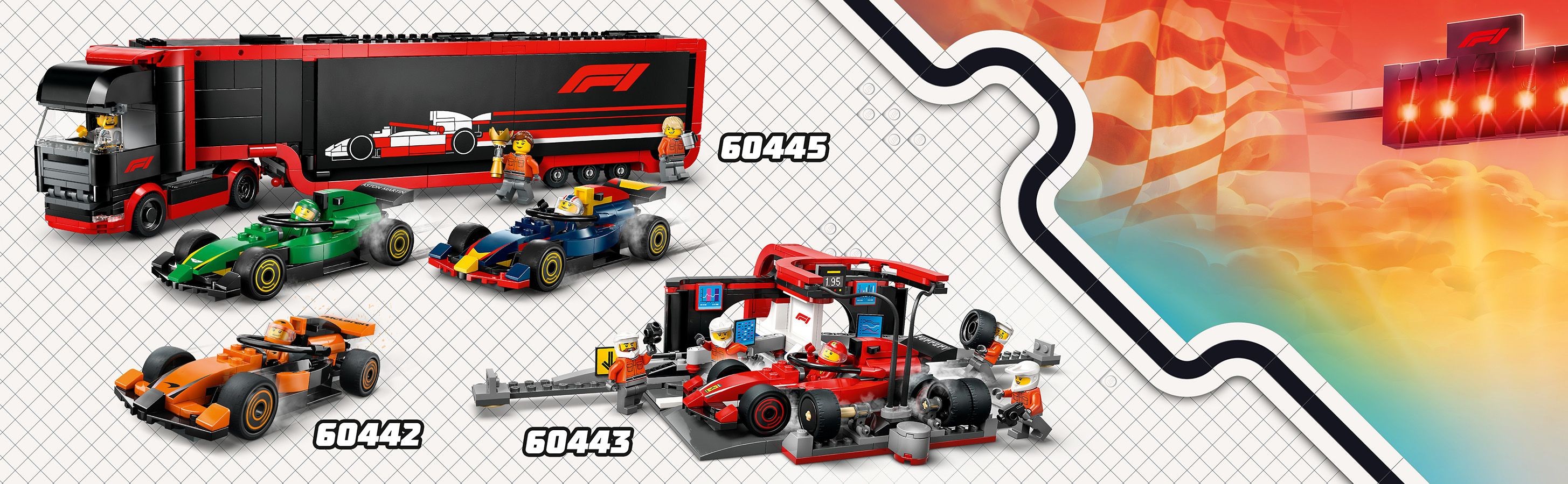 LEGO - LEGO City - F1® Williams Racing og Haas F1® Racerbiler (60464)