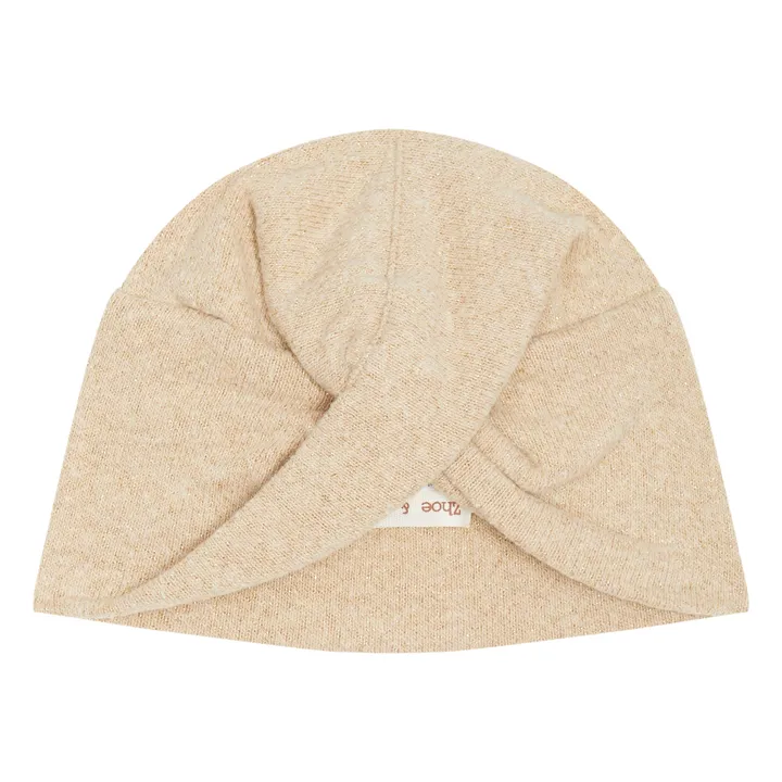 Zhoe & Tobiah Bonnet Turban Maille Lurex | Beige