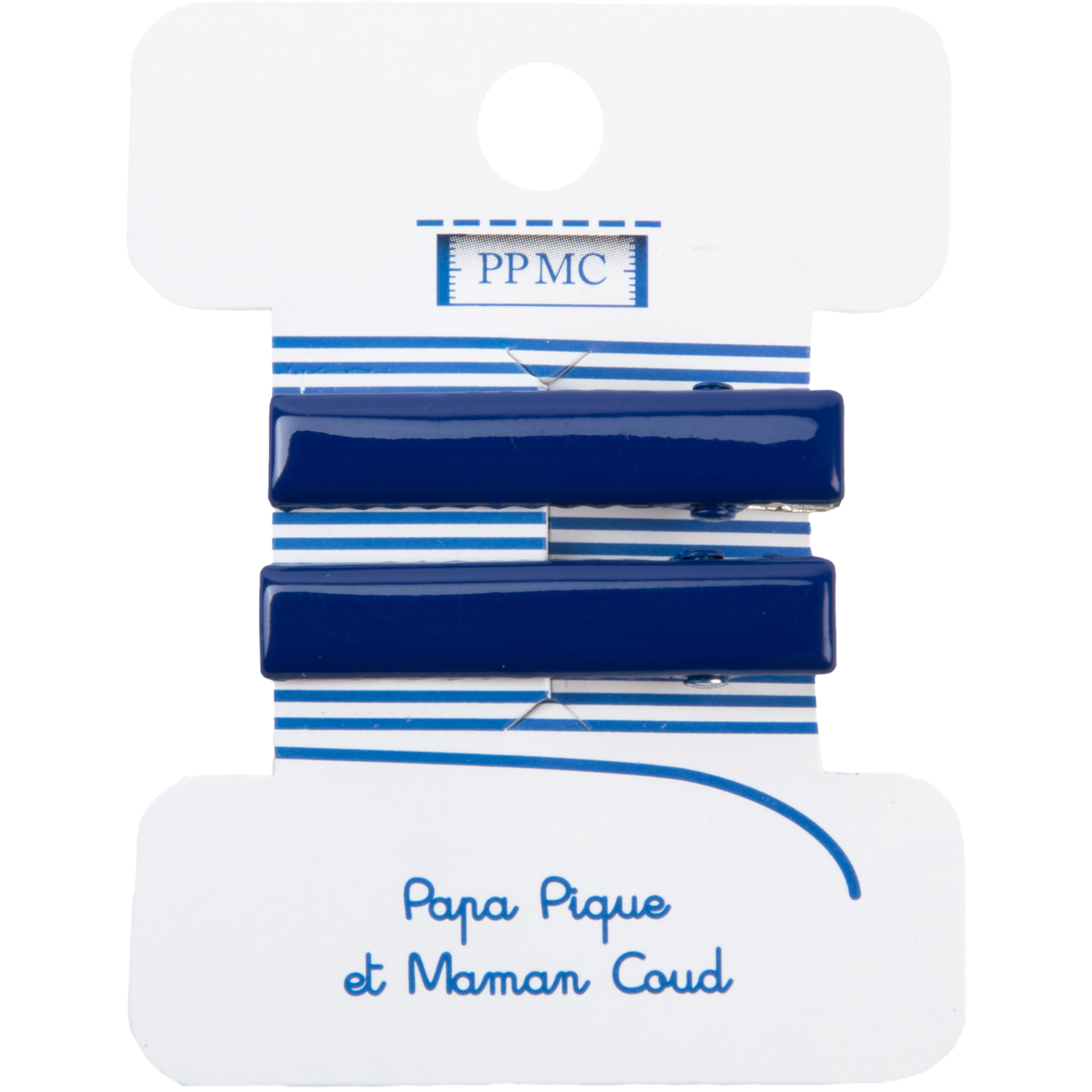 Petite Barrette Croco Bleu Navy Cr040