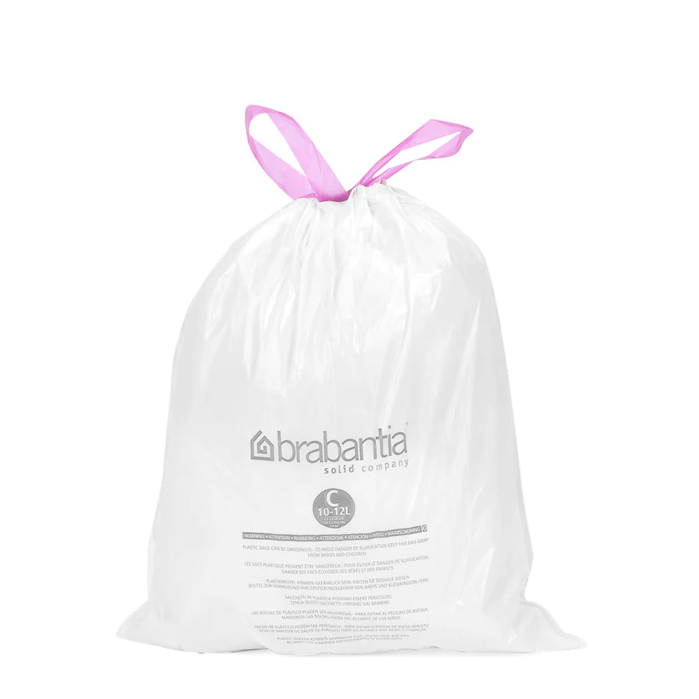 Rouleau 20 sacs poubelles 12 l blanc code C Brabantia
