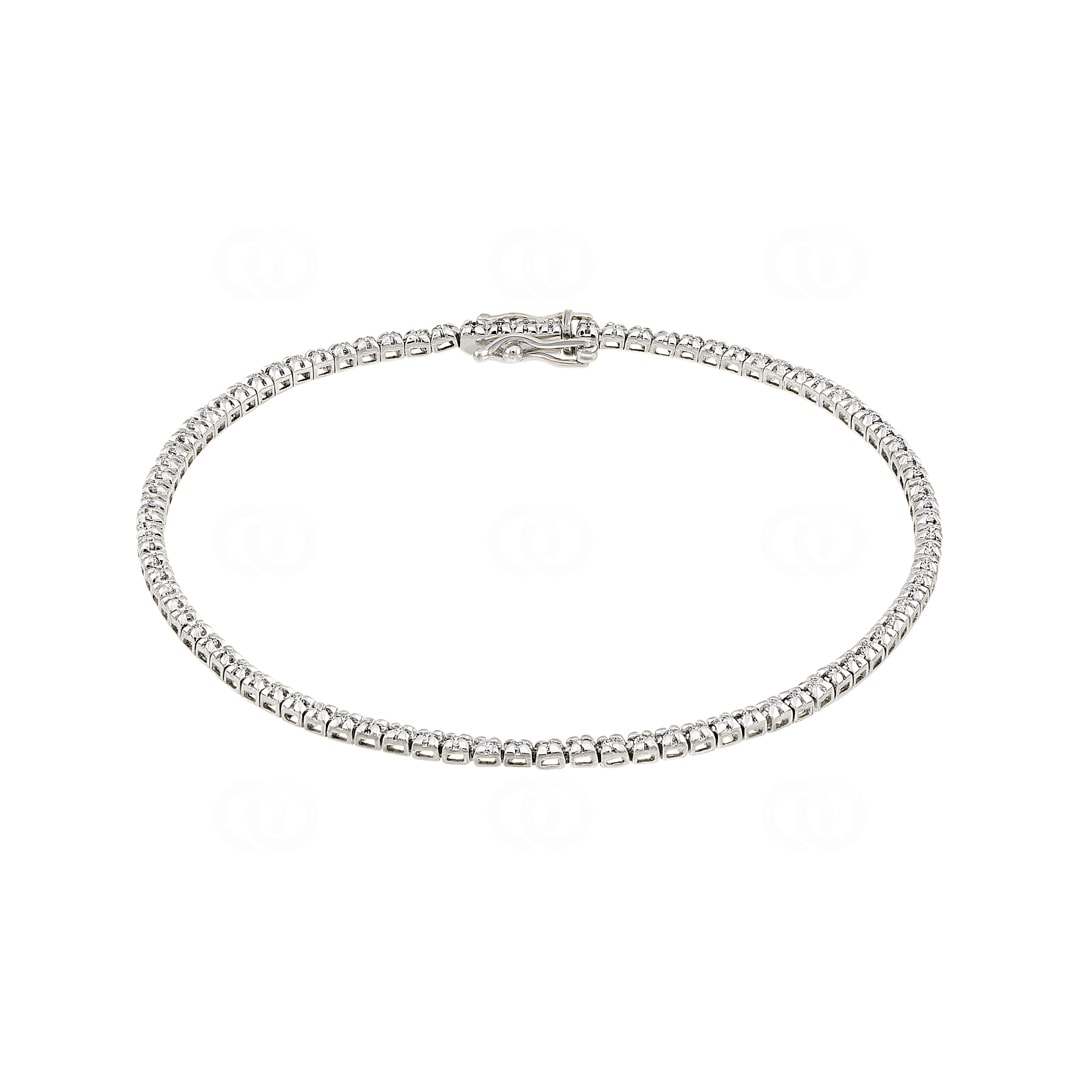 0.50 Karat Diamanten Tennisarmband 750/18 K Weissgold