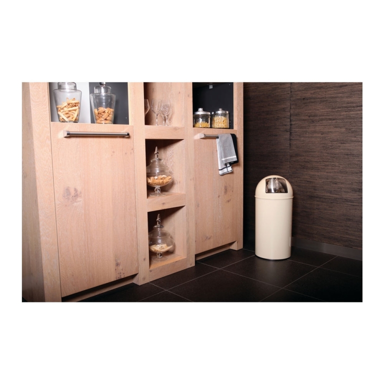 Afvalbak 40ltr Eko Pushcan cr\u00e9me