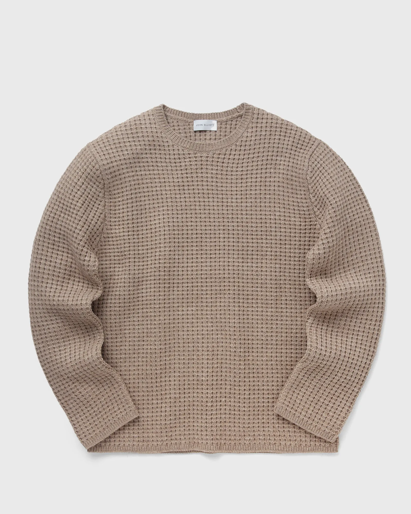 John Elliott WOOL WAFFLE KNIT CREW