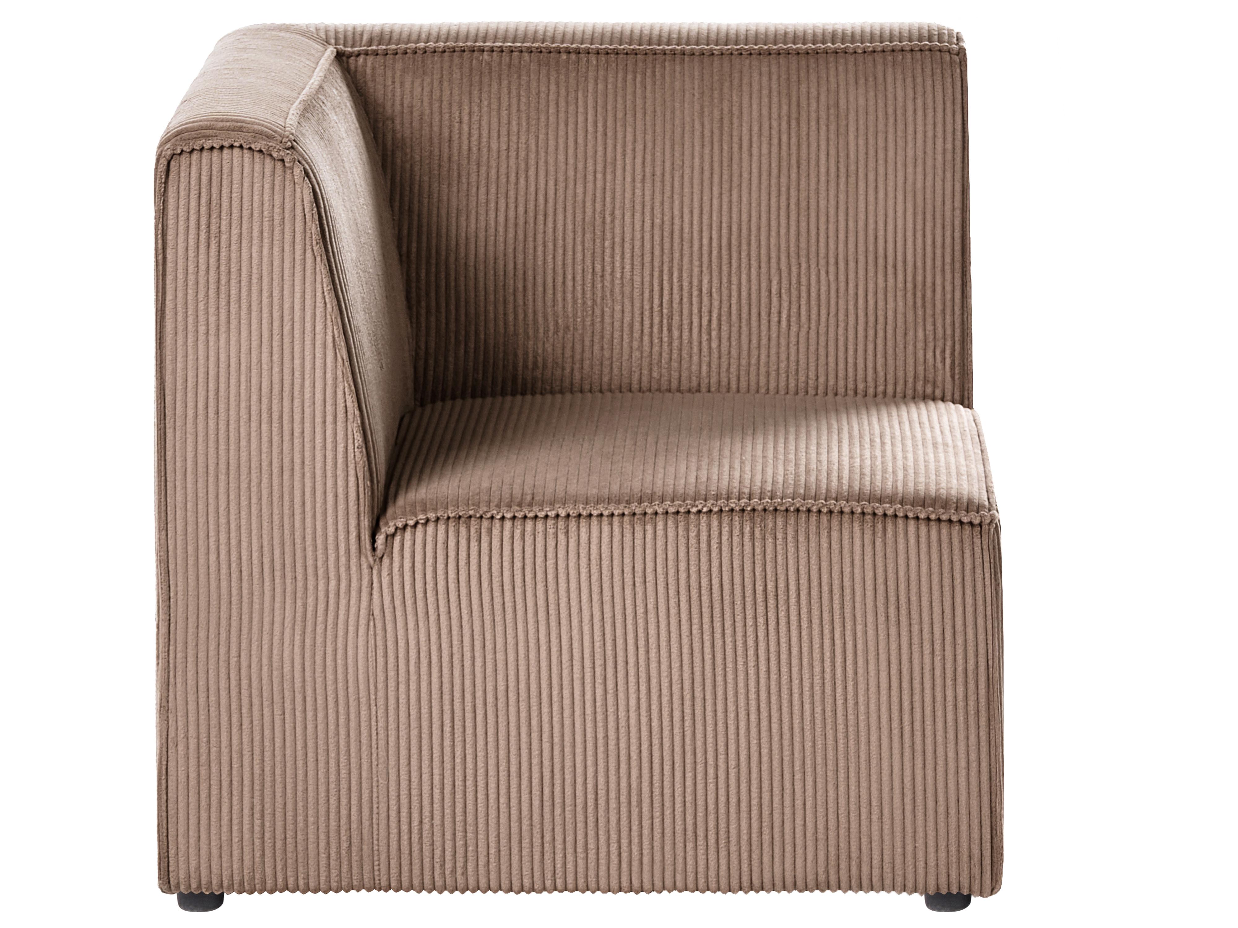Modulaire hoekbank 4-zits LEMVIG Corduroy Zandbeige linkszijdig
