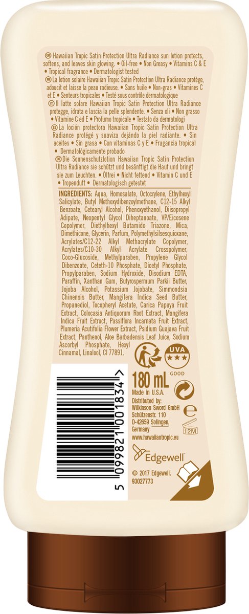 Hawaiian Tropic Satin Protection Sun Lotion SPF30 (180 ml)