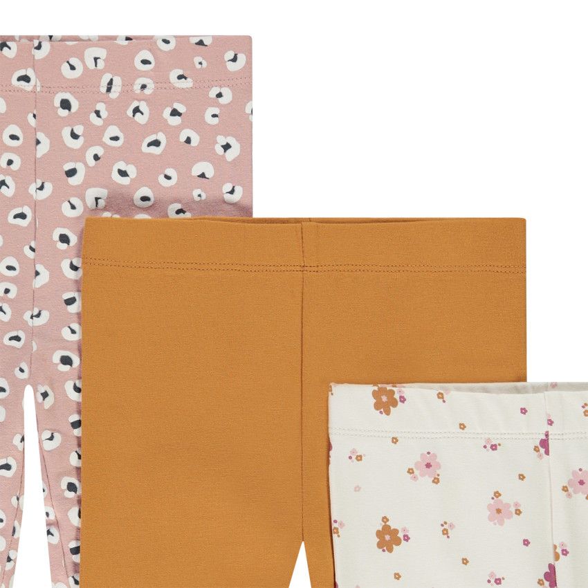 Lot de 3 caleçons imprimé fantaisie pour bébé fille - Ecru