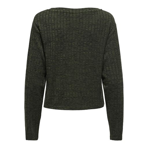 JDY Inez Rib Striktrøje, Winter Moss, XL