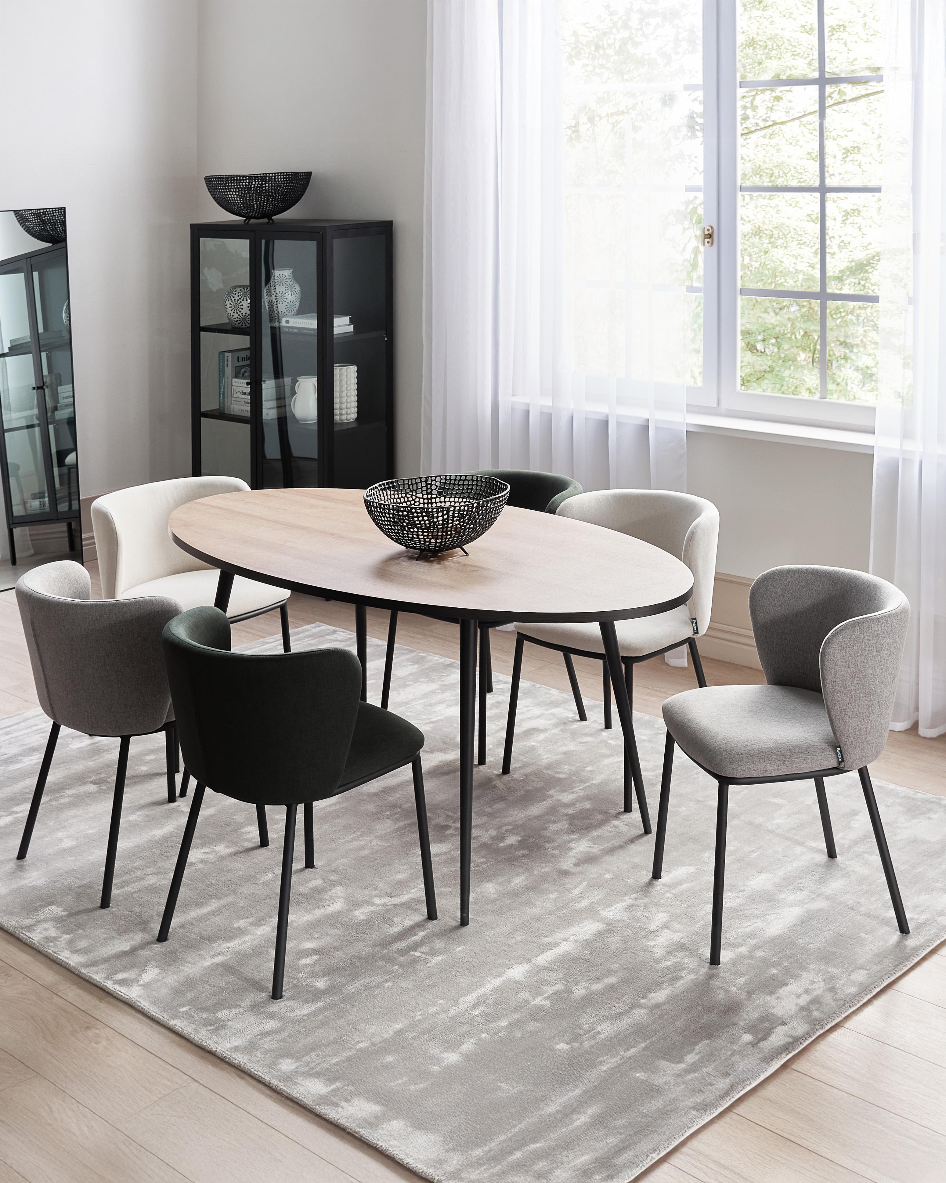 Set van 2 eetkamerstoelen MINA Grijs