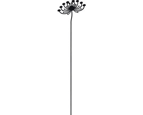 Decoratieve stok Lafiora bloem versie 2 H 60 cm zwart