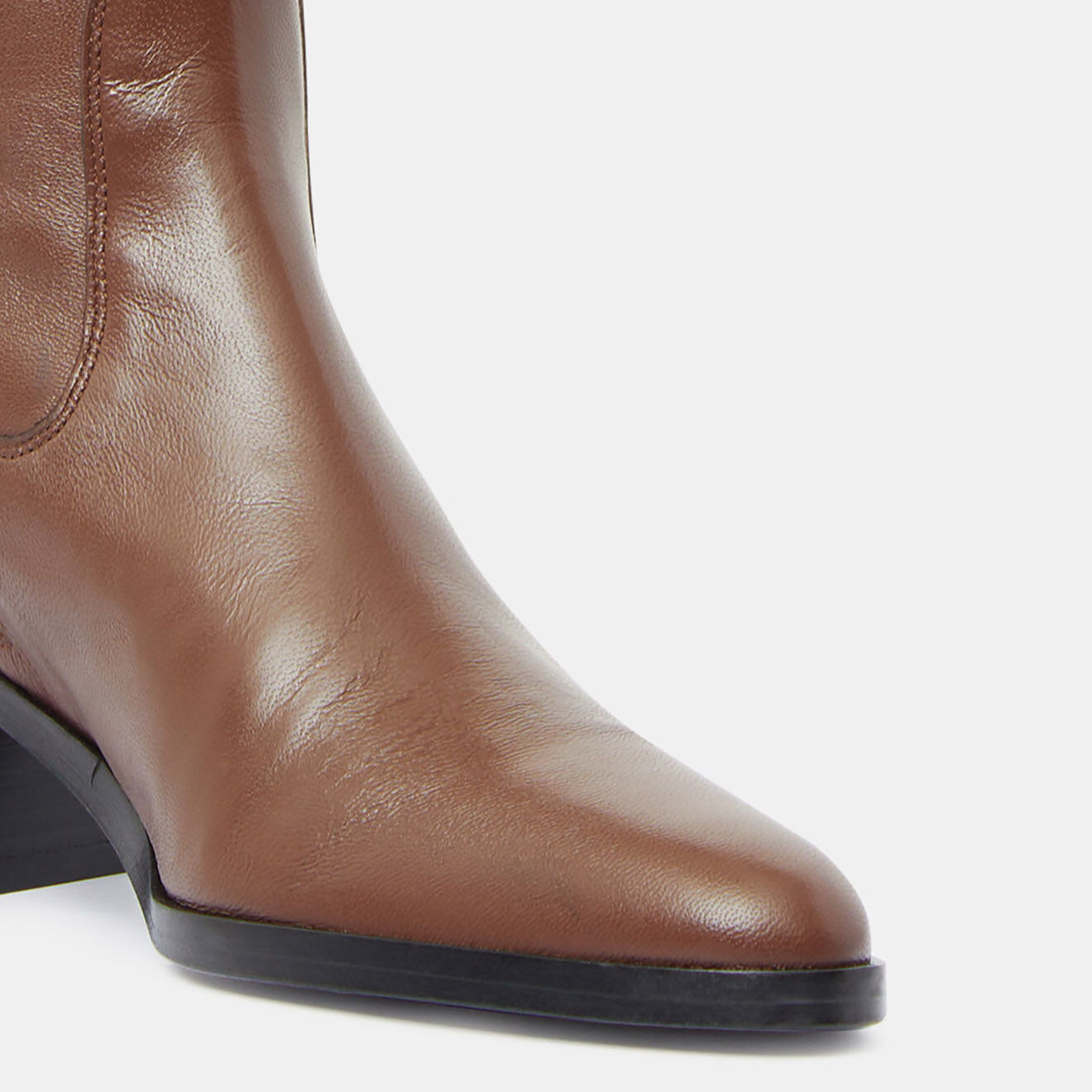 By Far Bottes en Cuir Esteban marron - Talon 6,5 cm