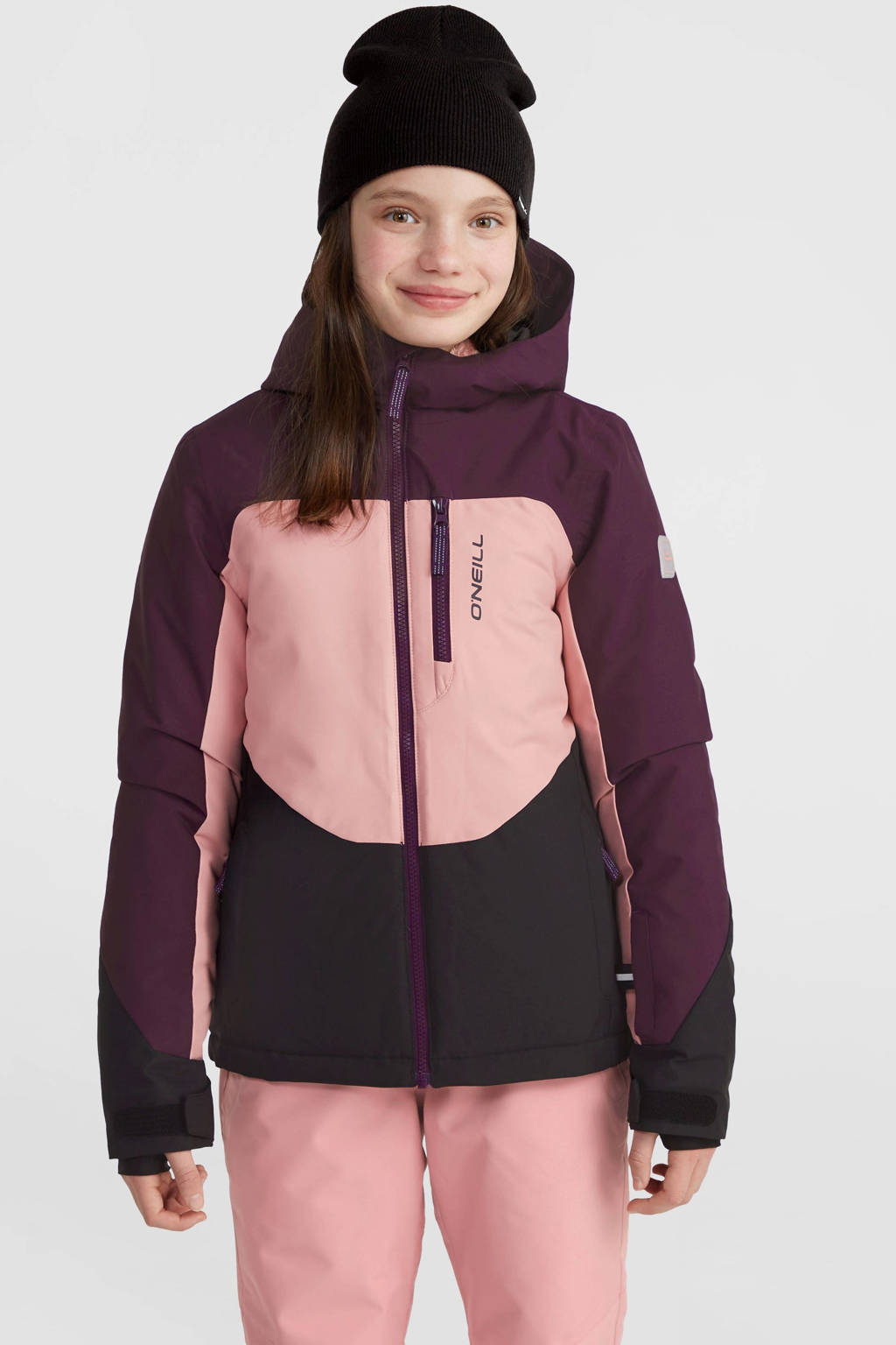 O'Neill ski-jack CARBONITE donkerpaars/roze/zwart