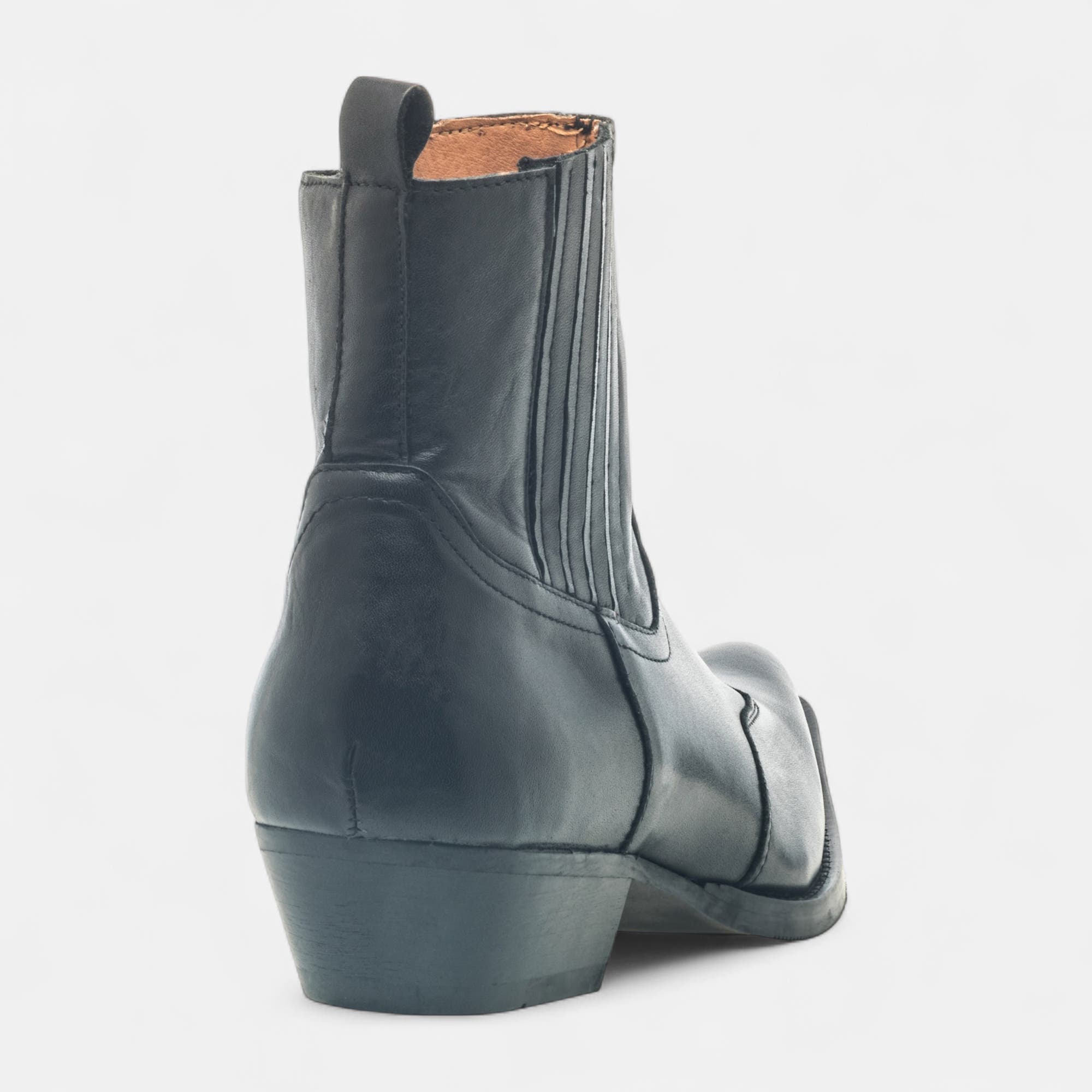 Bottines Homme en cuir noir