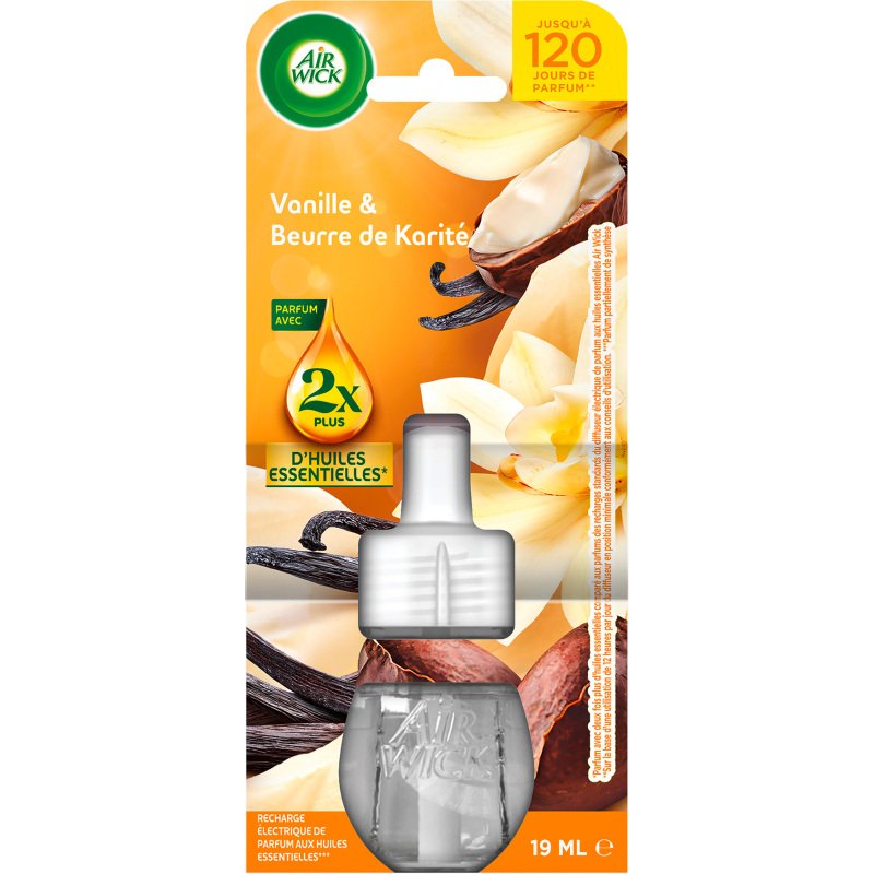 Recharge Air Wick pour diffuseur de parfum électrique vanille & beurre de karité 19 ml