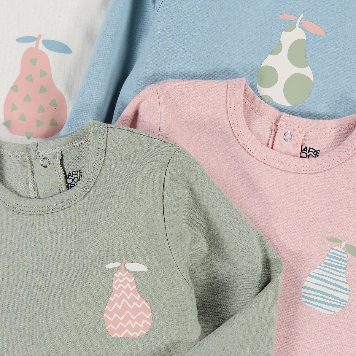COLEÇÃO LA REDOUTE<br>Conjunto de 4 pijamas de algodão, estampa de pera