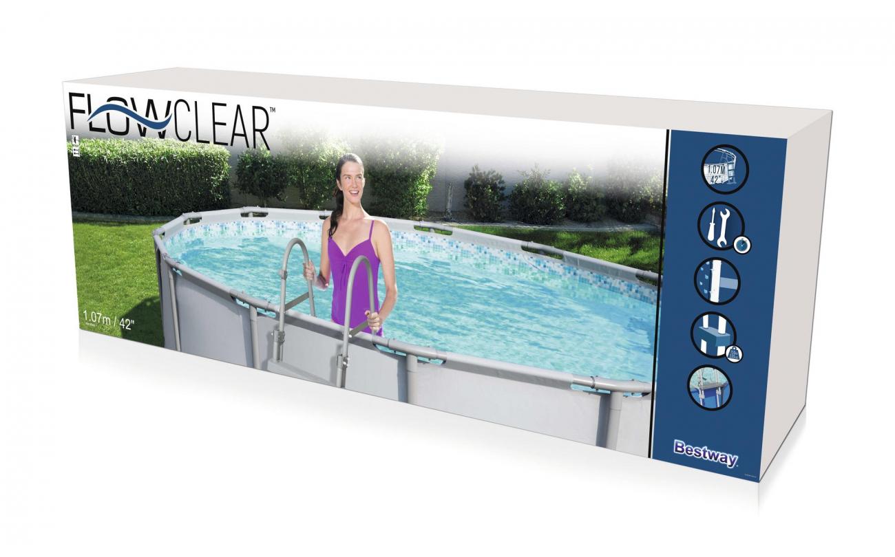 Bestway zwembadladder voor 107cm wand