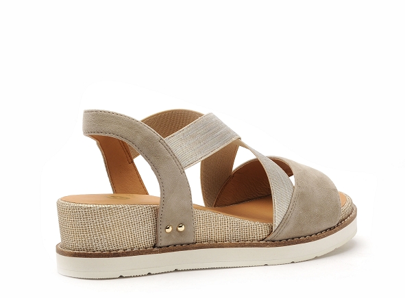 Fugitive nu pieds plats femme biscui kaki
