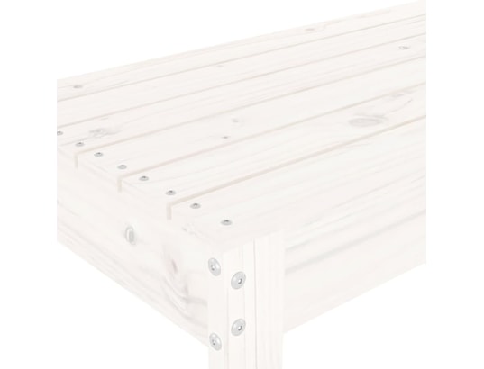VIDAXL - Banc de jardin blanc 80x38x45 cm bois massif de pin