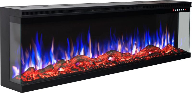 EVIQ - Elektrische Sfeerhaard 3D Panama - 165 cm - Wandhaard - Geruisloos
