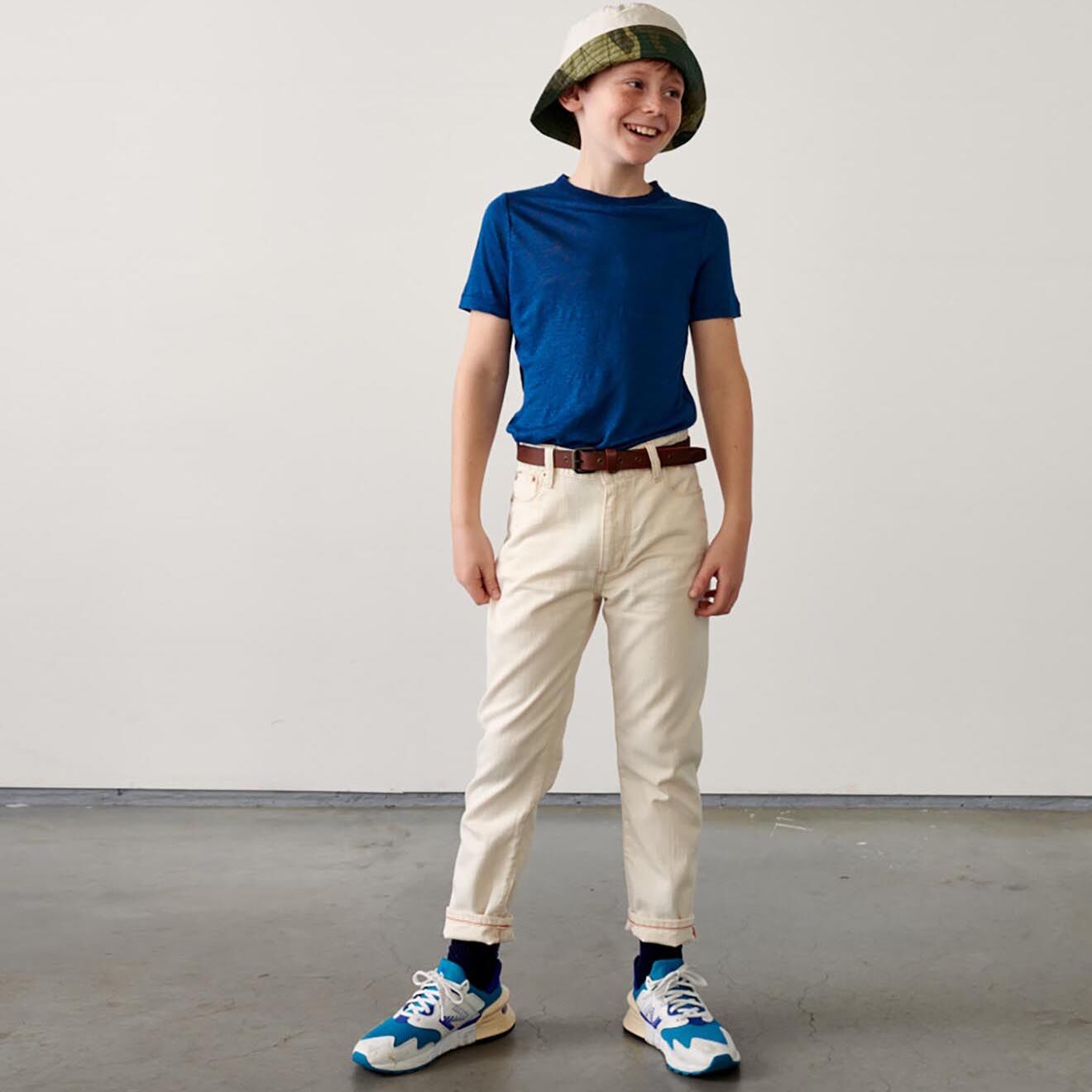 Bellerose Jean Peyo en Toile de coton droit écru