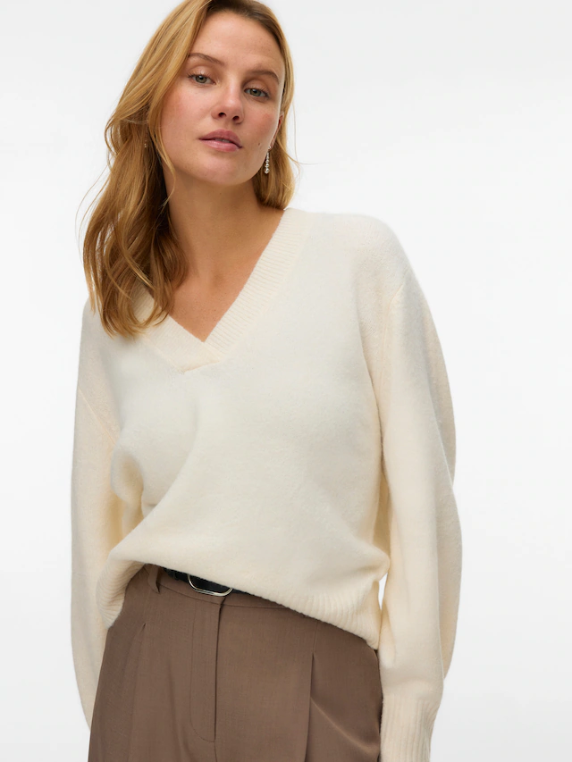 Vero Moda V-Ausschnitt-Pullover »VMBOOM LS V-NECK PULLOVER NOOS«