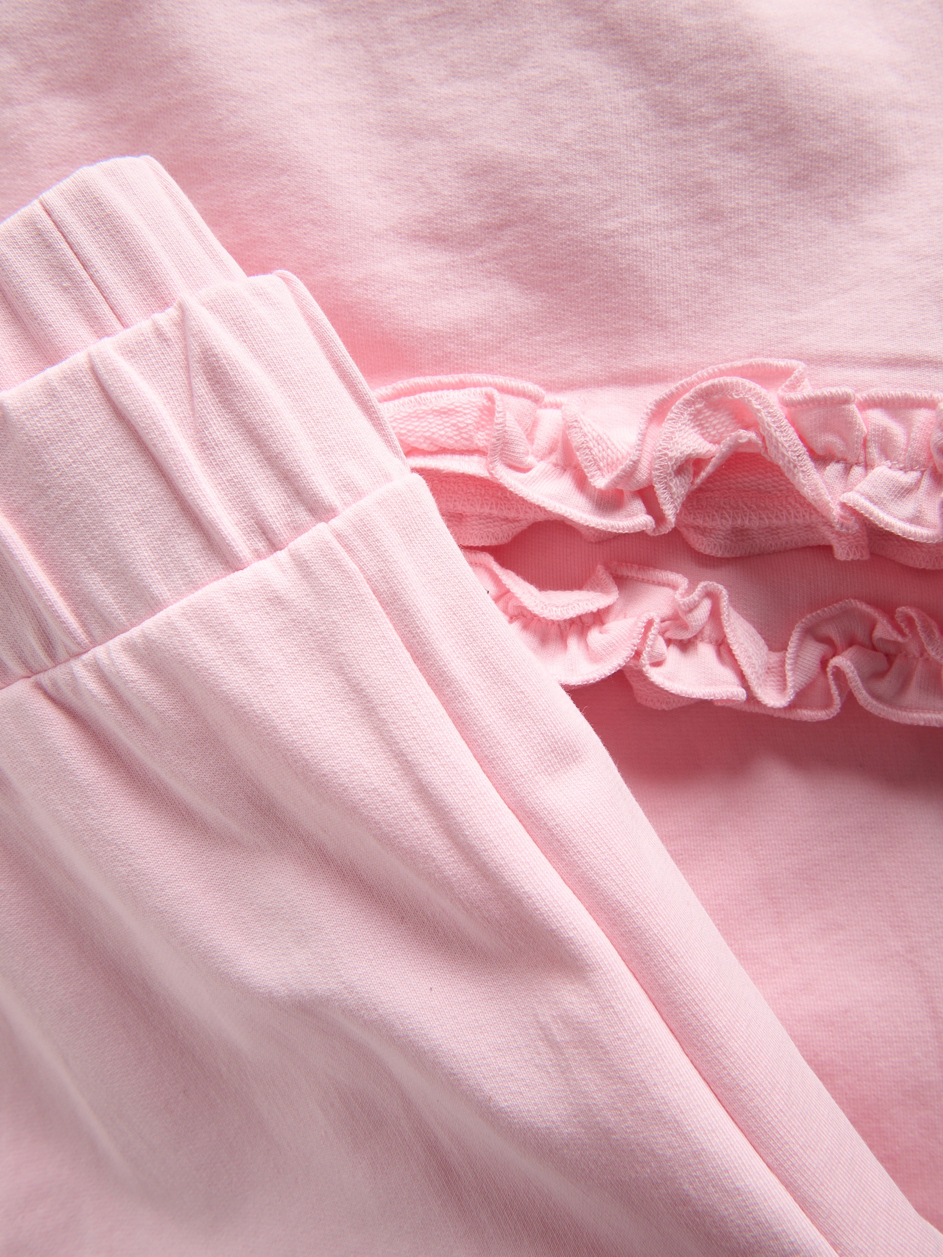 Baumwollhose mit Rüsche