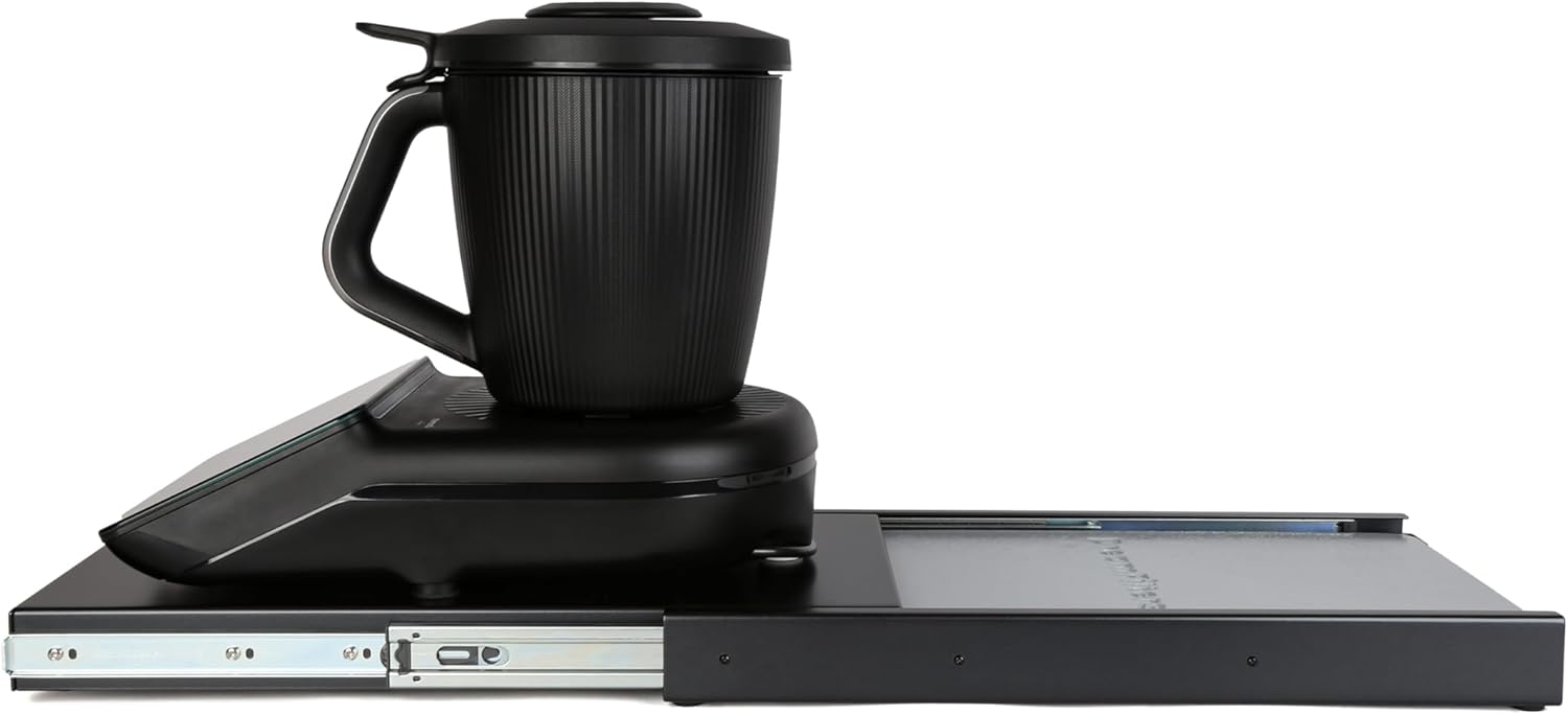 Teleskopschublade für Thermomix® Zubehör für TM7, TM6, TM5 und ältere. Teleskopschublade für Küchengeräte- Montagefrei.