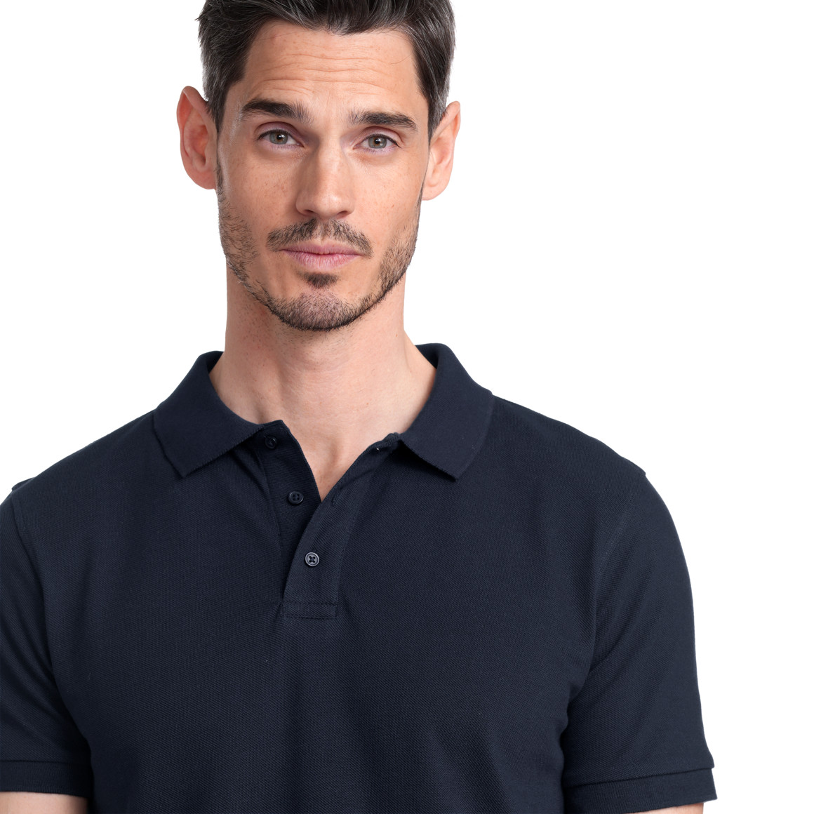 VanVaan Herren Poloshirt in Piqué-Qualität dunkelblau