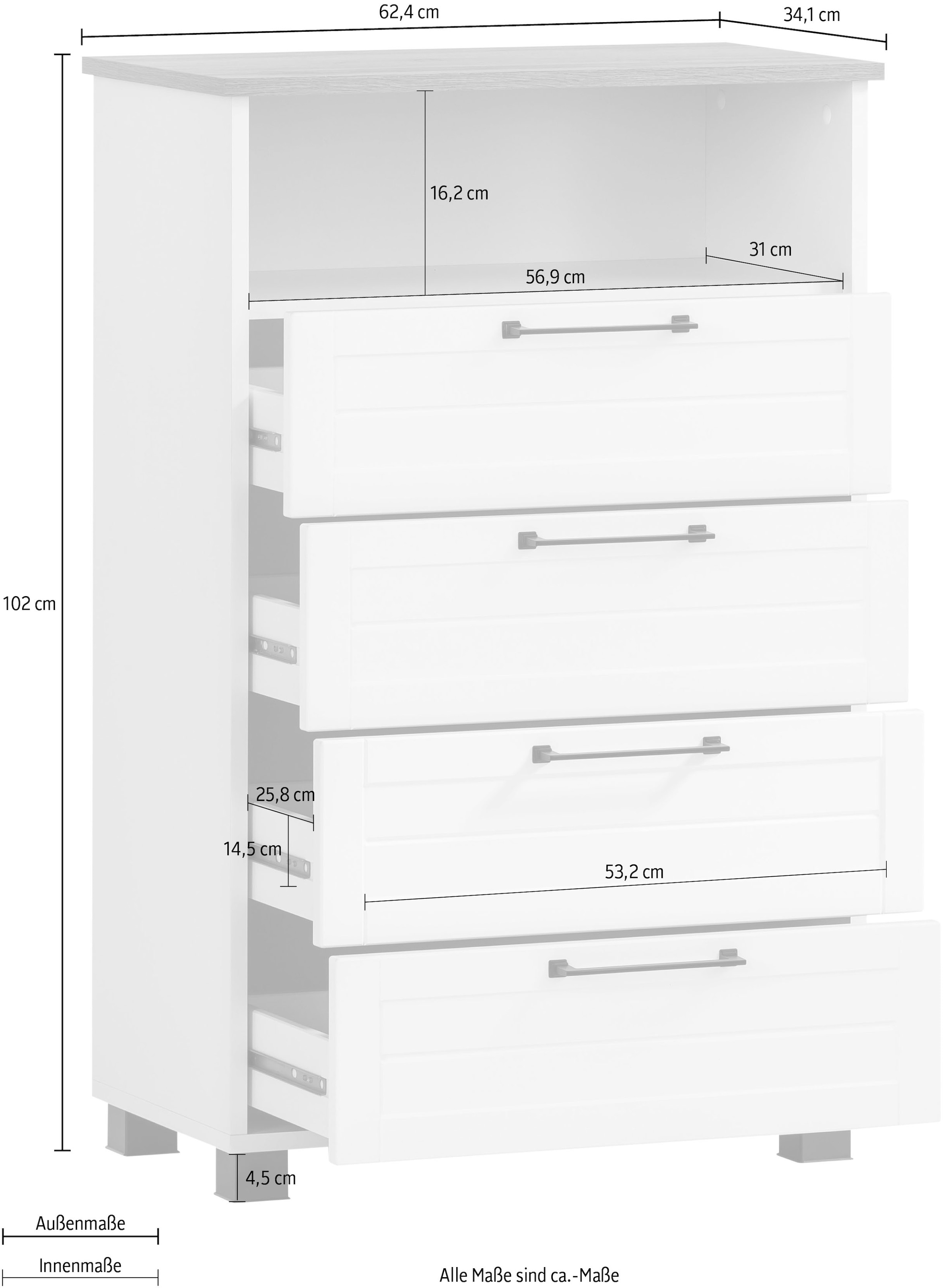 Schildmeyer Garderobenschrank »Jelda« Breite 62,4 cm