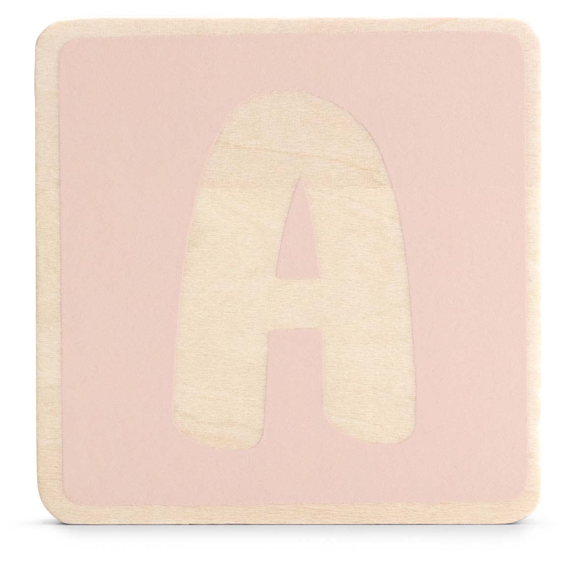 Prénatal houten namentrein letter A Powder Pink - speelgoed vanaf 0 maanden - Pr