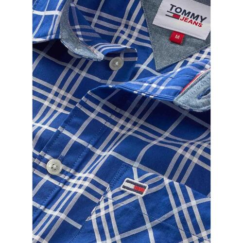 Tommy Jeans - TJM CLSC SMALL CHECK SHIRT Azul